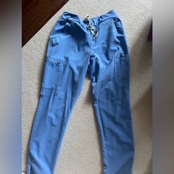 Figs Kade Cargo Scrub Pants Ceil Blue - Picture 1 of 4